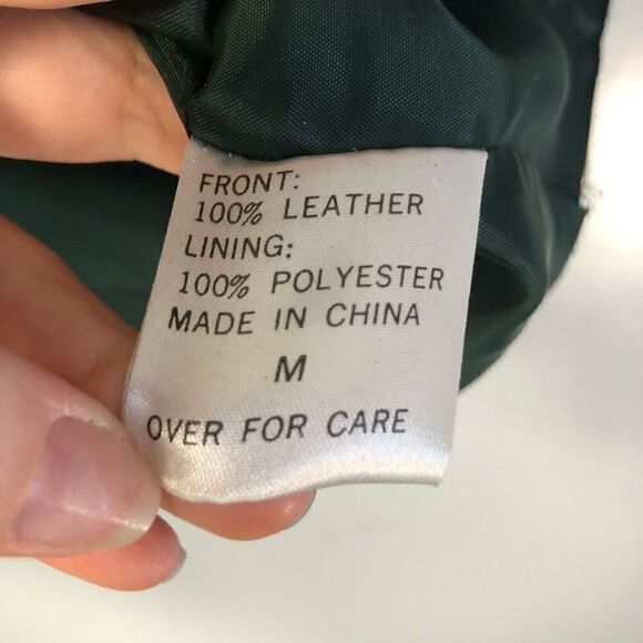 suede leather gato western wear size medium dark green cowboy vintage props - Picture 4 of 11